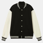 Jersey Contrast Preppy Jacket