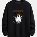BOO HAW Cowboy Ghost Print Relax Fit Sweatshirt