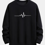 Heartbeat Print Relax Fit Sweatshirt
