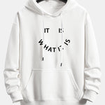 It Is What It Is Print Relax Fit Hoodie & Jogging Pants