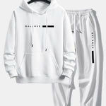 Balance Stripe Print Relax Fit Hoodie & Jogging Pants