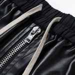 PU Leather Cargo Wide-Leg Pants