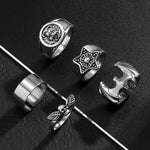Vintage animal metal ring 5Pcs /set