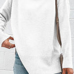 Margovil Turtleneck Drop Shoulder Long Sleeve Sweater Top