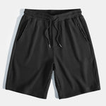 Short Sleeved Waffle V-neck Polo & Drawstring Knitted Waffle Shorts