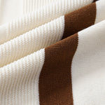Stripe Geometric Jacquard Knitted Polo Shirt & Cotton Chino Shorts