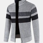 Striped Zip Up Sweater