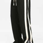 Slit Hem Stripe Pants