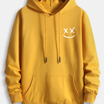 Smiley Print Cotton Hoodie
