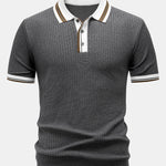 Contrast Trim Knit Polo Shirt