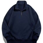 Half Zip Teddy Faux Fur Lined Sweatshirt