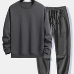 Basic Relax Fit Crew Neck Sweatshirt & Jogging Pants