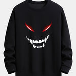 Horror Face Print Relax Fit Sweatshirt