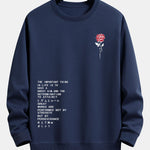Rose Slogan Print Relax Fit Sweatshirt