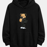 Fashion Bear Taking Photo Print Relax Fit Hoodie