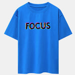 Focus Glitch Print Drop Shoulder Oversize T-Shirt