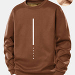 Dream Stripe Print Teddy Fleece Lined Sweatshirt
