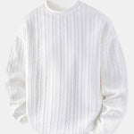Relax Fit Twist Jacquard Crew Neck Sweatshirt & Twisted Jacquard Straight Leg Pants