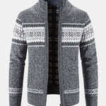 Geometry Zip Up Sweater