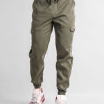 Camouflage Dissolving Bear Print Relax Fit Sweatshirt & Chino Cargo Jogger Pants