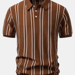 Striped Knitted Polo Shirt