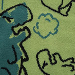 Dinosaur Print Crew Neck Knit Sweater