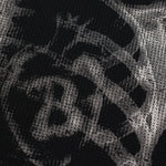 Oversize Skeleton Print Waffle T-Shirt