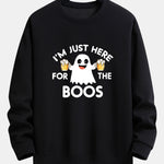 Beer Ghost Print Relax Fit Sweatshirt
