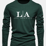 Long Sleeve Los Angeles Print Cotton T-Shirt