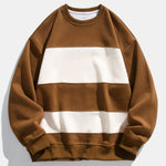 Relax Fit Color Block Crew Neck Sweatshirt