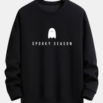 Spooky Season Ghost Print Relax Fit Sweatshirt