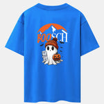 BOOSCH Beer Ghost Print Drop Shoulder Oversize T-Shirt
