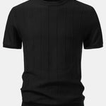 Striped Jacquard Knit T-Shirt