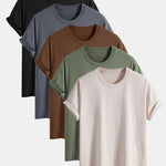 5 Pieces Basic Regular Fit Cotton T-Shirts