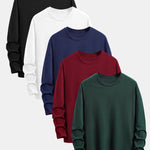 5 Pieces Basic Long Sleeve Cotton T-Shirts