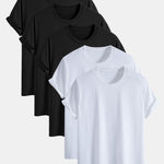 5 Pieces Basic Regular Fit Cotton T-Shirts