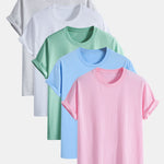 5 Pieces Basic Regular Fit Cotton T-Shirts