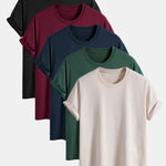5 Pieces Basic Regular Fit Cotton T-Shirts