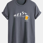 Regular Fit Beer Weekly Evolution Print Cotton T-Shirt
