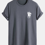 Regular Fit Pumpkin Headless Horseman Print Cotton T-Shirt