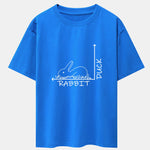 Rabbit Or Duck Optical Illusion Print Drop Shoulder Oversize T-Shirt