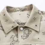 Astronaut Print Pocket Corduroy Jacket