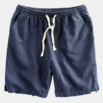 Elephant Geometric Print Shirt & Linen Cotton Blend Drawstring Shorts