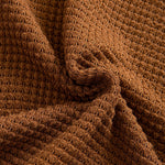 Waffle Textured Ribbed Hem Henley Shirt