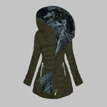 YENGE��� - Casual Slim Fit Hooded Long Sleeve Jacket