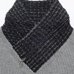Contrast Turtleneck Sweater