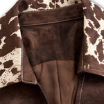 Retro Cow Print Suede Single-breasted Slim-fit Vest