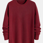 Long Sleeved Muscle Fit Ribbed T-Shirt