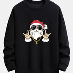 Hip Hop Santa Print Relax Fit Sweatshirt