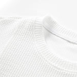 3 Pieces Long Sleeve Relax Fit Patchwork Ribbed T-Shirts
